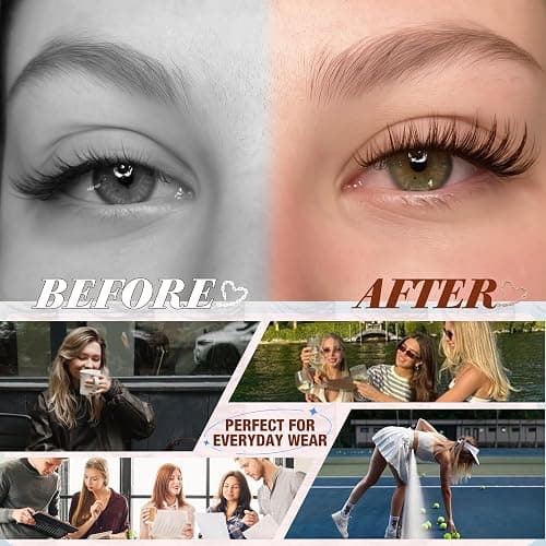 Flaunt Lash Clusters Brown Eyelash Clusters Fluffy Cluster Lashes Ultra-Dense Lash Clusters Eyelashes Extension Waterproof Individual Lashes Dark Brown Wispy CC-Curly Lash Extensions (144Pcs, 8-16MM) thumbnail 3