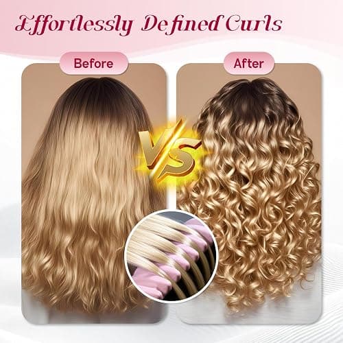 Curly Hair Brush, Curl Defining Brush, Shaping and Defining Curls for Women Hair Brush for Combing and Shaping, Reduce Pulling and Curl Separation For Defined Curls (Pink) thumbnail 5