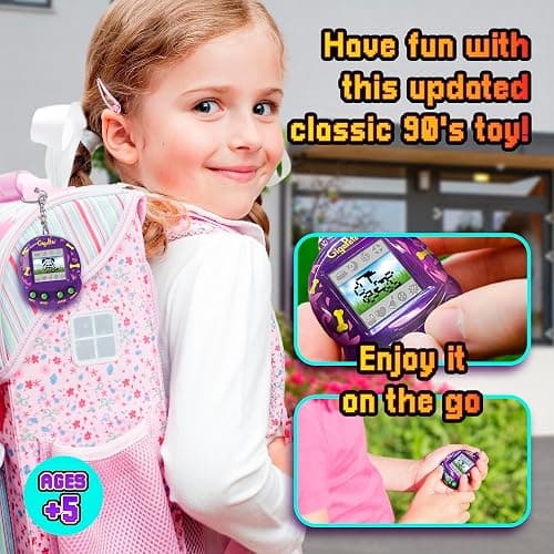 Giga Pets 2-in-1 Interactive Digital Pet Puppy Dog, Collector’s Edition Virtual Pets for Kids, 90’s Gaming Gift for Boys and Girls thumbnail 3