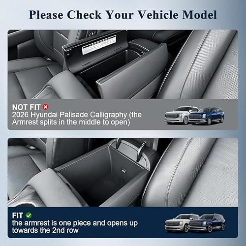 BIBIBO for 2026 Hyundai Palisade Center Console Organizer 2026 Hyundai Palisade (SE,SEL,SEL Convenience, SEL Premium, XRT Pro, Limited) Console 2026 Palisade Insert Tray (Not for Calligraphy) thumbnail 6