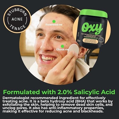 Oxy Deep Pore Cleansing Acne Pads - Salicylic Acid 2.0% – Stubborn Acne Control - Helps Treat, and Prevent Breakouts – Paraben & Preservative Free - Dermatologist Tested thumbnail 5
