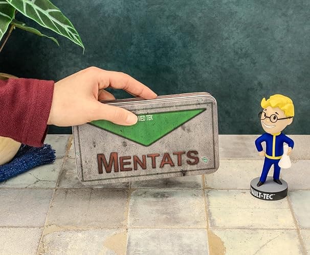 Toynk Fallout Mentats Storage Tin Replica | Metal Trinket Dish Organizer For Jewelry, Accessories, and More thumbnail 6