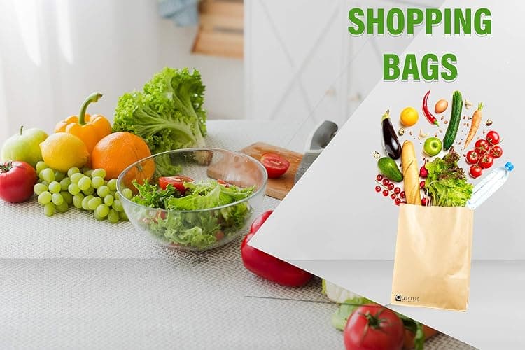 Qutuus 10x5x13 Kraft Paper Bags 100 Pcs Kraft Shopping Bags, Paper Gift Bags for Retail, Merchandise, Recycled Bulk Paper Sacks, Brown Paper Bags with Handles Bulk thumbnail 5