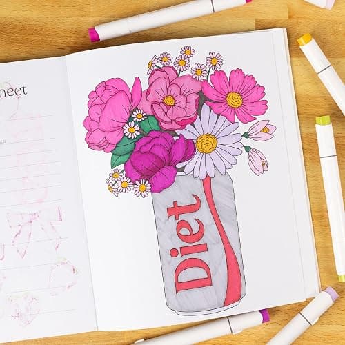 Put A Bow On It Coloring Book by Elyse Breanne Design | 40 Single-Sided Pages, Girly and Friendship Designs for Adults & Teens (8.5x10") thumbnail 8
