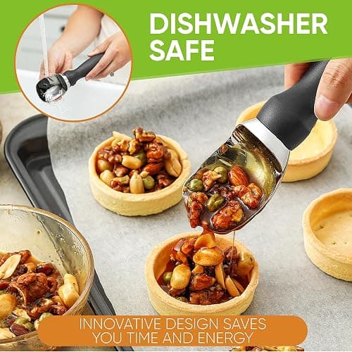 Spring Chef Gray Heavy Duty Ice Cream Scoop with Comfortable Soft Grip Handle, Dishwasher Safe Ice Cream Scooper, Professional Metal Kitchen Tool for Frozen Yogurt, Gelato, Sorbet, Sundae, Melon thumbnail 7