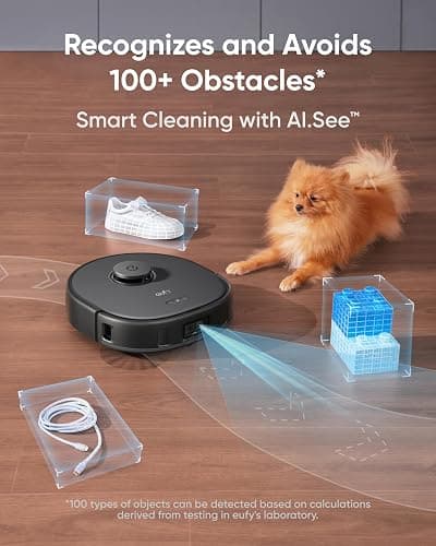 eufy X10 Pro Omni Robot Vacuum Cleaner With Mop, Incredible Suction, Dual Mops with 12 mm Auto-Lift and Carpet Detection, AI Obstacle Avoidance, Auto Mop Washing&Drying, Self-Emptying, Self-Refilling thumbnail 6
