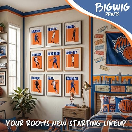 BigWig Prints NY Knicks Wall Decor Player Posters - New York Knicks Wall Art, 9 Unframed Basketball Prints for Bedroom Office Unframed (8x10) thumbnail 3