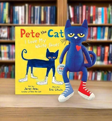 MerryMakers Pete the Cat Plush Doll, 14.5-Inch , Blue thumbnail 7