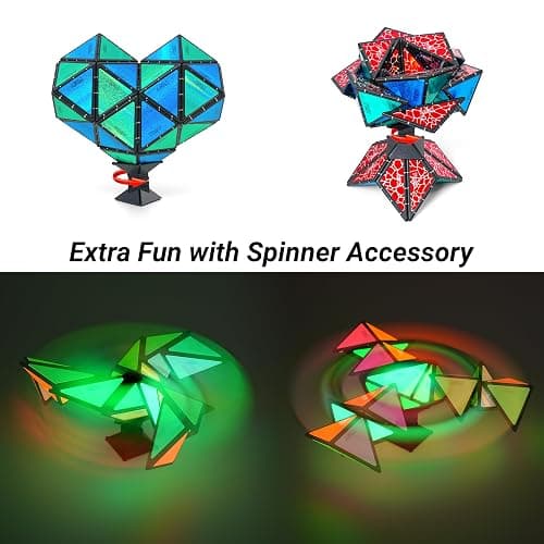 TOSY Magnet Pyramid Stone - 1 Cube Transforms into 1 Billion Shapes, 243 Rare Earth Magnets, Holographic Design, Spinner Accessory, Fidget/Puzzle/Sensory/STEAM Toy, Gift for Valentine Easter Birthday thumbnail 8