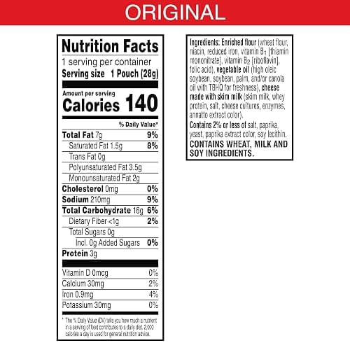 Cheez-It Cheese Crackers, Baked Snack Crackers, Lunch Snacks, Original (40 Packs) thumbnail 2