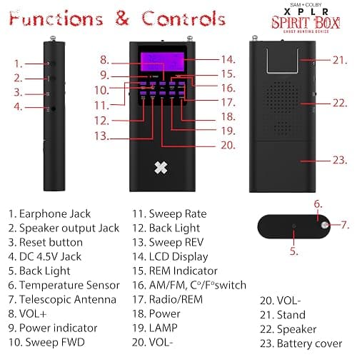 Sam and Colby XPLR Spirit Box | Paranormal Detection Equipment; Haunted Survival; Ghost Hunter Scanner; EMF and EVP Detector; Comprehensive Tool for Spirit Communication thumbnail 3