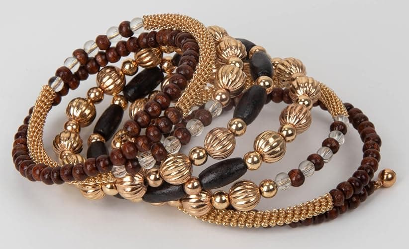 SPUNKYsoul Handmade Bohemian Multi-Color Beaded Coil Bracelet – Comfortable, Adjustable Boho Wrap Cuff That Stacks Easily and Lets You Effortlessly Elevate Any Outfit, Day or Night thumbnail 4