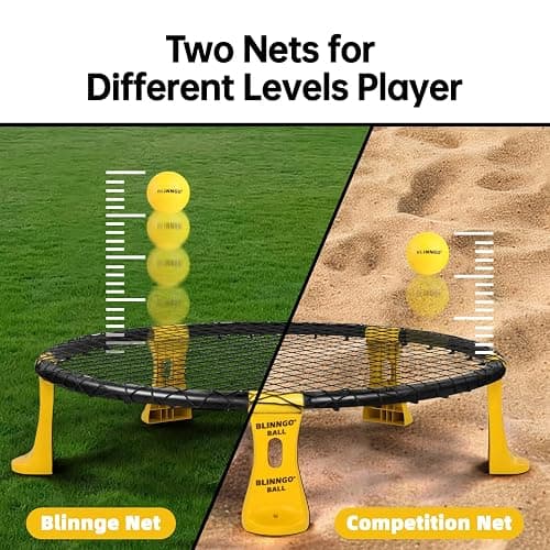 Roundnet Game Set with Balls and Patented Net, Lawn, Beach, Backyard Outdoor Game for Adults and Family thumbnail 3