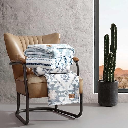 Wrangler - Blanket, Super Soft Sherpa Bedding, Yellowstone Inspired Throw Blanket for Couch or Bed (Dakota Grey, 50" x 60") thumbnail 6