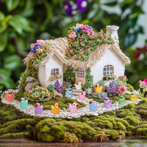 TENTHPEO 120 Pcs Mini Ducks, Colorful Mini Resin Ducks Tiny Duck Glow in the Dark Little Duck for Fairy Garden, Luminous Aquarium Decor, Tiny Homes, DIY Craft Kit thumbnail 2