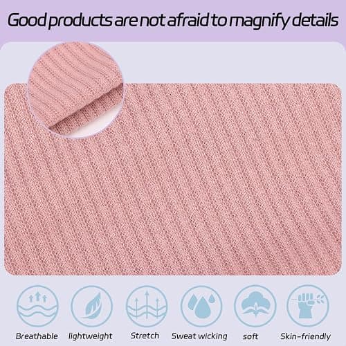 XTREND 6 Packs Knitted Wide Headbands for Women Ribbed Headband Non Slip Boho Head Bands Thick Hairbands Workout Outdoor Yoga Sports Hair Accessories (Black, White, Dark Gray, Khaki, Caramel, Pink) thumbnail 2