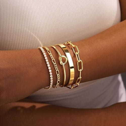 Gold/Silver Braclets, Amazon thumbnail 2