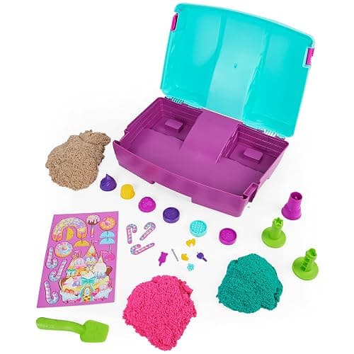 Sandyland with 2lbs of Kinetic Sand, Portable Playset with 15+ Tools, Made with Natural Sand, Includes Scented and Colored Kinetic Sand, Play Sand Sensory Toys for Kids Aged 3 and Up thumbnail 3