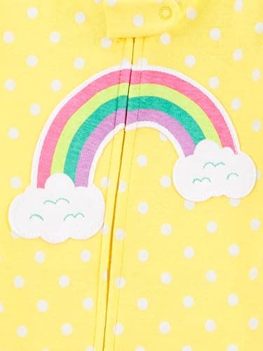Simple Joys by Carter's Girls' 3-Pack Snug Fit Footed Cotton Pajamas thumbnail 3