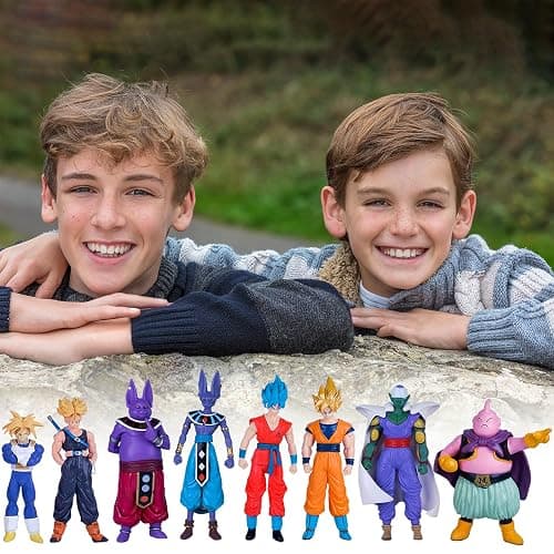 Anime Super Hero Action Figures Set, Collectible Warrior Figurines, 7.8Inch Energy Style Character Models for Display, Party Favors & Gift Collection (8PCS) thumbnail 7
