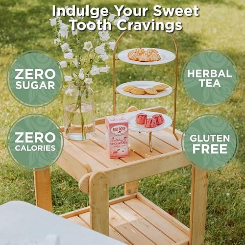 Red Rose Sweet Temptations Dessert Tea Lemon Cake, Zero Carbs, Zero Sugar Bursting with Flavor Caffeine-Free Delicious Beverage Herbal Tea, 18 Count Fruit Naturally Flavored Herbal Tea thumbnail 5