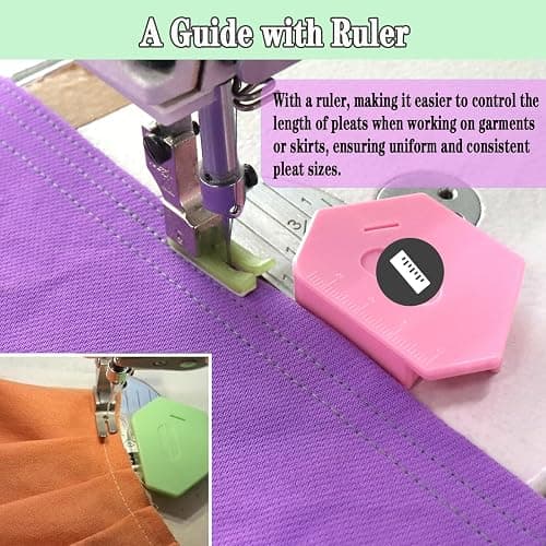 3PCS Magnetic Seam Guide for Sewing Machine, Multifunctional Polygonal Hemmer Guide with Scale, Universal Sewing Quilting Supplies Accessories Tools thumbnail 4