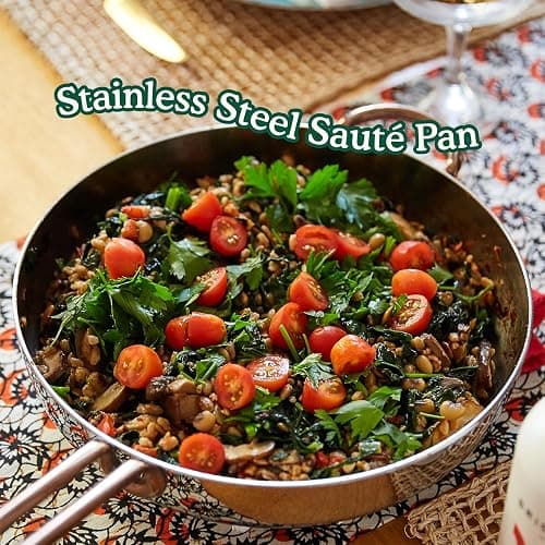 Great Jones Deep Cut 3-Quart Stainless Steel Sauté Pan | Hybrid Skillet & Sauté Pan with Sloped Sides, Welded Handles | Induction & Oven Safe, Dishwasher Friendly thumbnail 6