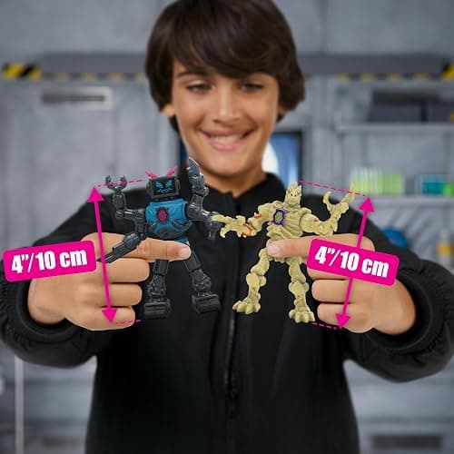 MrBeast Lab Hybrids Multi Pack, Reveal Different Hybrid Parts to Create 2 Mix & Match Action Figures, Plus Parts of The Golden Panther Dragon, Fuse Beast Combinations, Lab-Bot vs GID Skeleton thumbnail 2