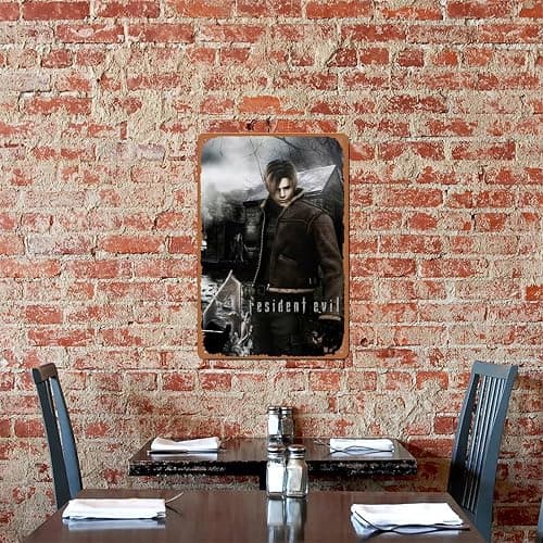 C597 Vintage Signs Leon S. Kennedy Biohazard Residence Evil 4 Premium Poster Metal Signs Poster Wall Decor Design for Cafes Bar Pub Beer Club Wall Home Decor 8x12inch_1 thumbnail 8
