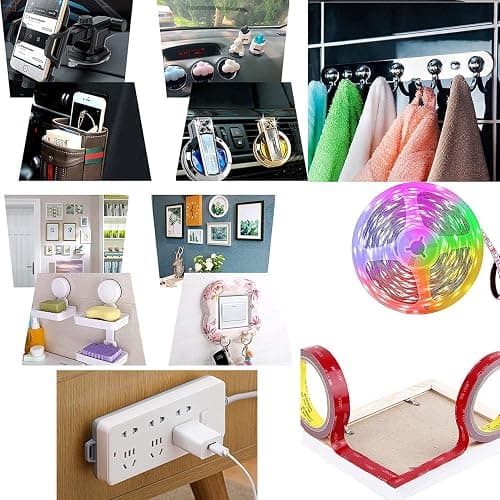 3M Double Sided Tape 1in x 16.5ft, Mounting Tape Heavy Duty, Removeable PE Foam Tape Strips, Strong Adhesive Tape Waterproof Free Damage for Paint Wall Picture Hanging Poster thumbnail 8