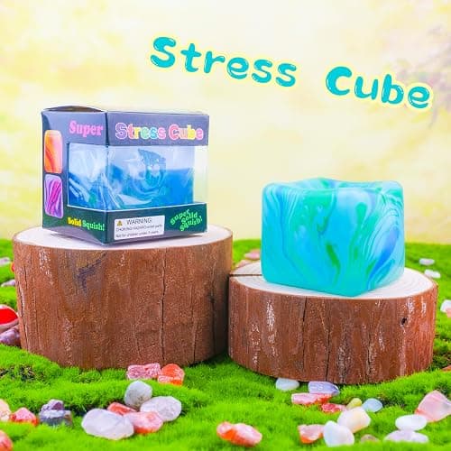 Fidget Toys Squishy Stress Cube, Stress Balls for Kids Adults Squishies Stress Relief, Ice Squishy Cube Sugar Balls, High Density Squeeze Balls for Students Calming thumbnail 2