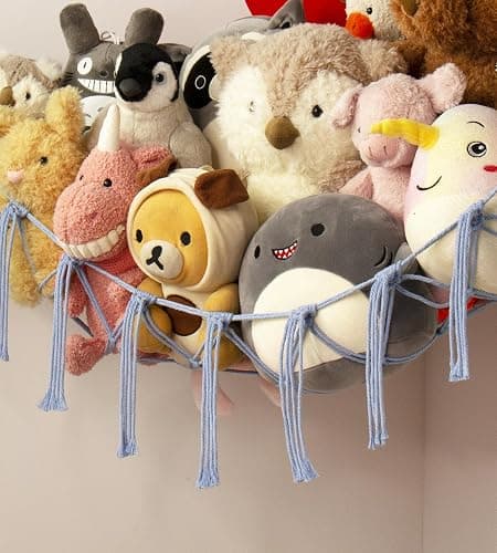 Teddy Hammock - Toy Storage Hammock for Stuffed Animals - Teddy Bear Storage - Soft Toy Storage Plushie Net - Nursery Preppy Room Decor Gifts for Boys thumbnail 4