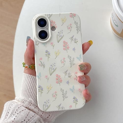QLTYPRI for iPhone 16 Case Cute Pink Floral Flower, Muticolor | Cute Flower Pattern Aesthetic Phone Case,Raised Camera Protection,Slim Soft TPU Shockproof Protective Cover for Girls Women thumbnail 2
