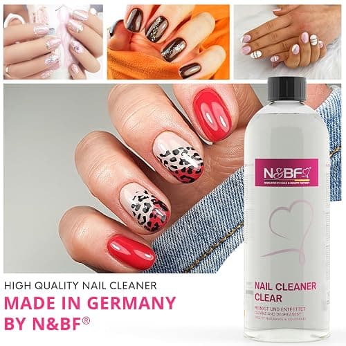 NAILS FACTORY | N&BF Nagel Cleaner Set 1000ml | Dispenser Pumpflasche | 1000 Zelletten Cellulose Pads (2 Rollen à 500 Stück) | 70% Isopropanol-Alkohol isopropylalkohol 1L | für Gelnägel | (Blau 150) thumbnail 4
