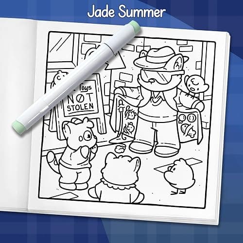Cat Crimes: Cozy Coloring Book for Adults and Teens with Funny Scenes for Cat Lovers thumbnail 7
