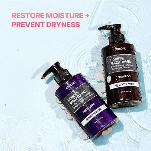 KUNDAL Honey & Macadamia / Cherry Blossom, Natural Protein Hair Care for Frizz Control & Elasticity | Cherry Blossom , 500ml (Pack of 2), Stocking Stuffers thumbnail 3