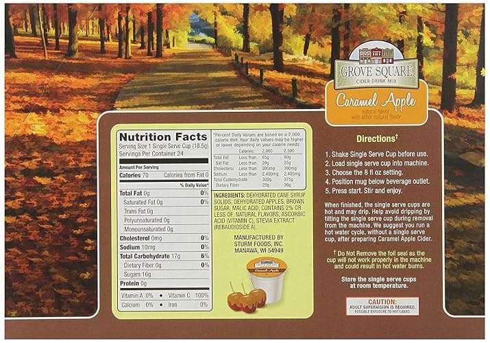 Grove Square Cider Single Serve Cups, Caramel Apple, 24 Count (Pack of 1) thumbnail 2