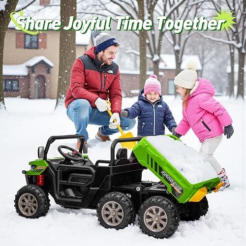 24V Ride On Dump Truck Car for Big Kids 2 Seater XL, 4WD 6-Wheels Battery Powered Ride On Toy with Remote Control, 800W Powerful Motors, Dump Bed & Shovel, Electric UTV for Boys Girls thumbnail 2