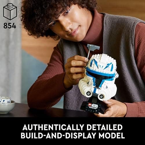 LEGO Star Wars Captain Rex Helmet Building Set, The Clone Wars Collectible Model for Adults, Star Wars Memorabilia, 75349 thumbnail 3