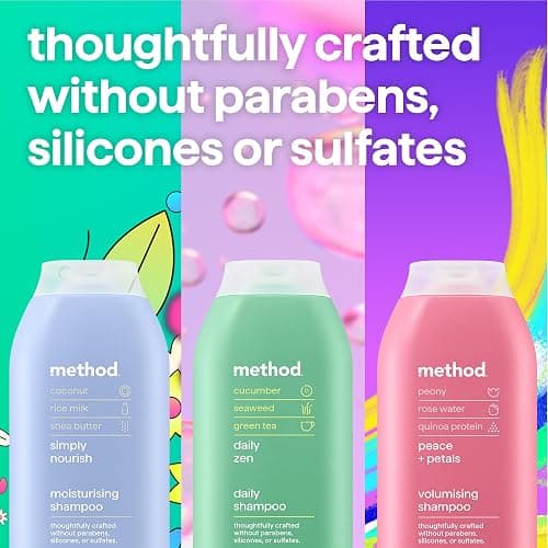 Method Simply Nourish Shampoo, Coconut & Rice Milk, Sulphate Free, 350ml thumbnail 5