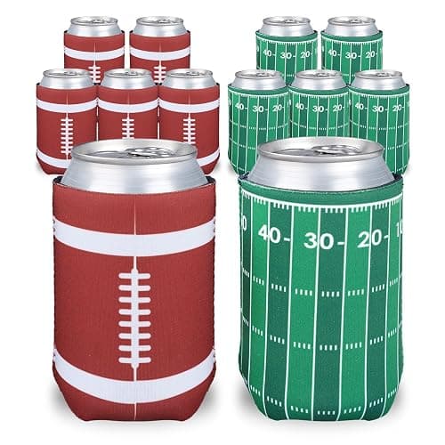 LFZHAN Football Party Decorations,12 Pcs Can Sleeves Neoprene Insulator For Super Bowl Game Day Decorations And Gifts - Image 1