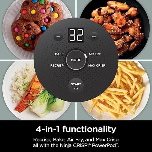Ninja Crispi Air Fryer, Microwave, Freezer & Dishwasher Safe, Non Toxic Glass Portable Cooking System, 4 QT & 6 Cup Glass Containers with Storage Lids, Easy Meals, Air Fry, Bake, Green, FN101SG thumbnail 9