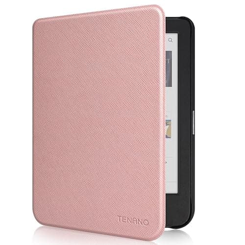 Tenano Case for 6" Kobo Clara Colour | BW | 2E, Slim Protective Cover with Auto Sleep/Wake, Rose Gold - Image 1