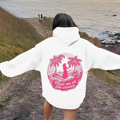 Puff Graphic Oversized Hoodies for Women Teen Girls Kids Trendy Cute Preppy Sweatshirt Long Sleeve Y2K Tops with Pockets thumbnail 7