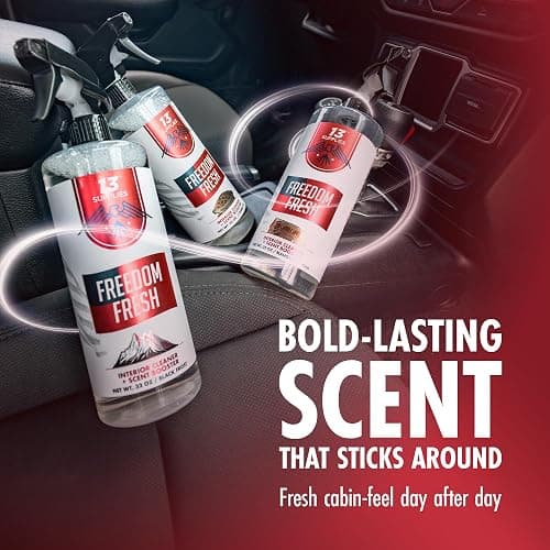Premium Car Interior Cleaner Spray – Auto Cleaner for Headliner, Mats, Interior Vehicle Cleaning, Car Dashboard Cleaner Stain Remover, Restores Shine, Great Gift for Guys - Freedom Fresh Black Frost thumbnail 3