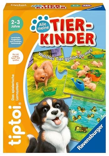 Ravensburger tiptoi 00108 - Alle Meine Tierkinder - Lernspiel ab 2 Jahre - tiptoi Spiel ab 2 - Geburtstagsgeschenke - Image 1