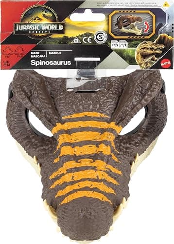 Mattel Jurassic World Rebirth Spinosaurus Dinosaur Mask, Role-Play Head Wear, Movie-Inspired Costume Gear, Openable Jaw, Realistic Texture and Color, Adjustable Strap thumbnail 6