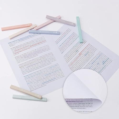 Alohaster HPSIZEE Aesthetic Cute Highlighters Mild Assorted Colors With Soft Chisel Tip, No Bleed Dry Fast Easy to Hold, for Journal Bible Planner Notes School Office Supplies, 6 Pack - Happiness thumbnail 7