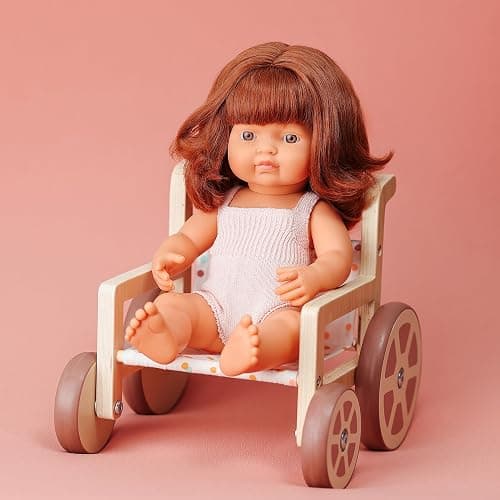 Miniland Doll Stroller, Inclusion Set, Made with ECO Wood Materials, Up to Dolls 38cm | Weelchair thumbnail 7