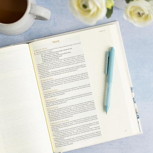 CSB Notetaking Bible, Large Print Edition, Cream Floral Cloth Over Board, Black Letter, Wide Margins, Journaling Space, Single-Column, Reading Plan, Easy-to-Read Bible Serif Type thumbnail 6